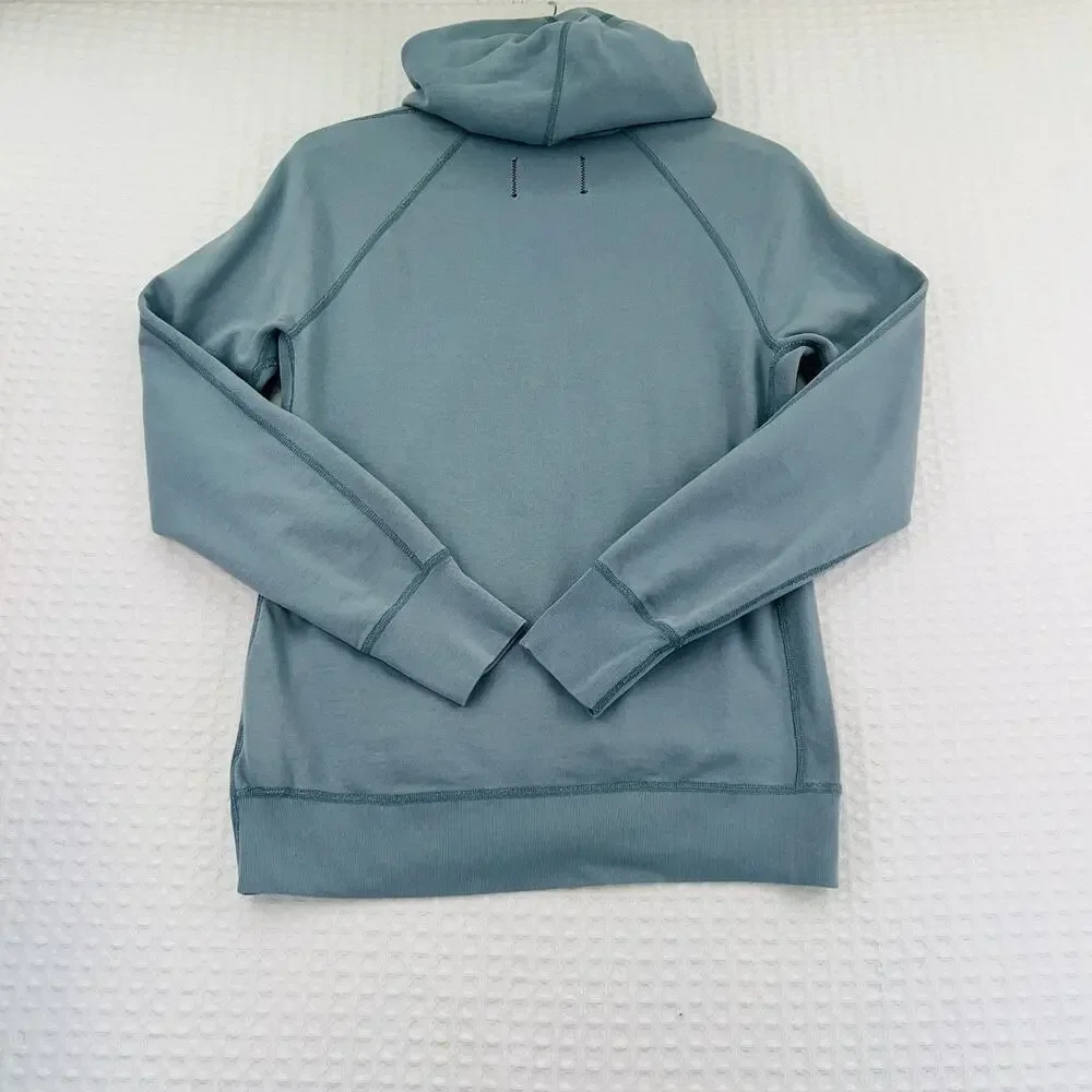 Reigning Champ Men S Blue Cotton Pullover Hoodie Made Canada Athletic Sweatshirt